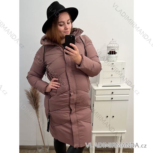 Women's Plus Size Winter Jacket (3XL-7XL) POLISH FASHION HKW222274 54 brown Chocolate