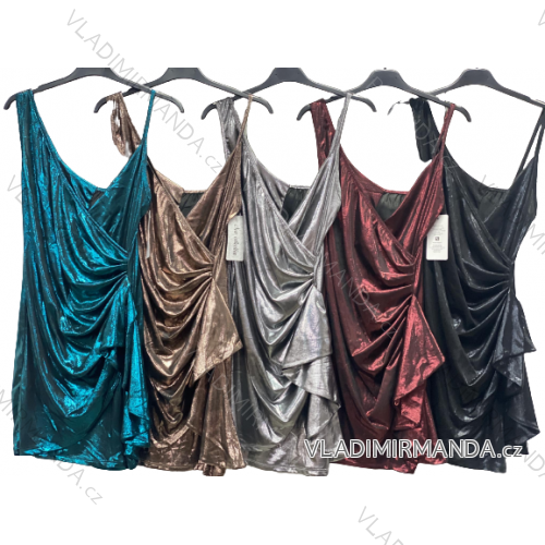 Women's Elegant Sparkly Strapless Dress (S/M ONE SIZE) ITALIAN FASHION IMC22920