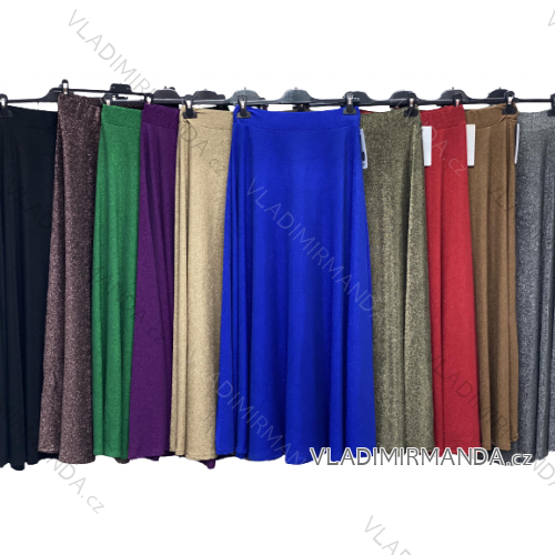 Women's Long Pleated Skirt (S/M ONE SIZE) ITALIAN FASHION IMC22886