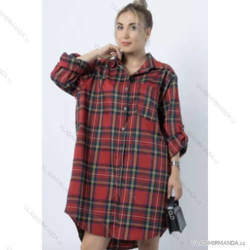 Women's Oversize Long Sleeve Extended Shirt (S/M ONE SIZE) ITALIAN FASHION IMPLI2234690