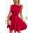 397-1 Elegant dress with a longer back - red with glitter