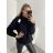 Women's Oversize Turtleneck Long Sleeve Sweater (S/M/L ONE SIZE) ITALIAN FASHION IMWD2292119