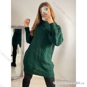 Svetr oversize prodloužený s rolákem dlouhý rukáv dámský (S/M/L ONE SIZE) ITALSKÁ MÓDA IMWGS223723