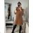 Women's Long Sleeve Turtleneck Knit Dress (S/M ONE SIZE) ITALIAN FASHION IMM22UN22172 S/M Brown