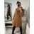 Women's Long Sleeve Turtleneck Knit Dress (S/M ONE SIZE) ITALIAN FASHION IMM22UN22172 S/M Brown