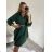 Summer long sleeve flowered women's dress (UNI S / L) ITALIAN FASHION IMK20150