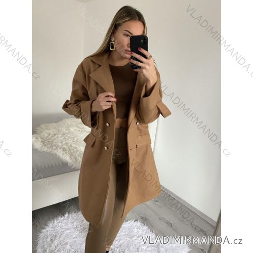 Women's fleece coat (S/M ONE SIZE) ITALIAN FASHION IMWB22337/DR S/M brown