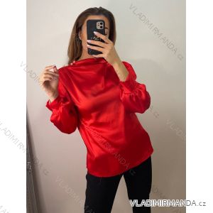 Halenka elegantní dlouhý rukáv dámská (S/M ONE SIZE) ITALSKÁ MÓDA IMWB22389