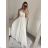 Women's Elegant Wedding Formal Long Sleeveless Dress (S/M ONE SIZE) ITALIAN FASHION IMM2219805