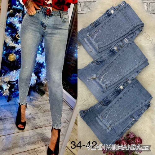 Rifle jeans dlouhé dámské (34-42) M.SARA MSR23053