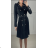 Women's Elegant Coat Pleated Long Sleeve Dress (S/M ONE SIZE) ITALIAN FASHION IMPBB23E90052