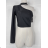 Women's Long Sleeve Crop Top (S/M ONE SIZE) ITALIAN FASHION IMPBB23A11475