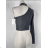 Women's Long Sleeve Crop Top (S/M ONE SIZE) ITALIAN FASHION IMPBB23A11475