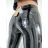 Kalhoty latex zateplené dlouhé dámské (34- 42) JEANS JWA2022618-85A