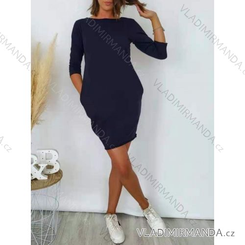 Šaty klasik 3/4 rukáv dámské (S/M/L ONE SIZE) ITALSKá MóDA IMM23SA4872