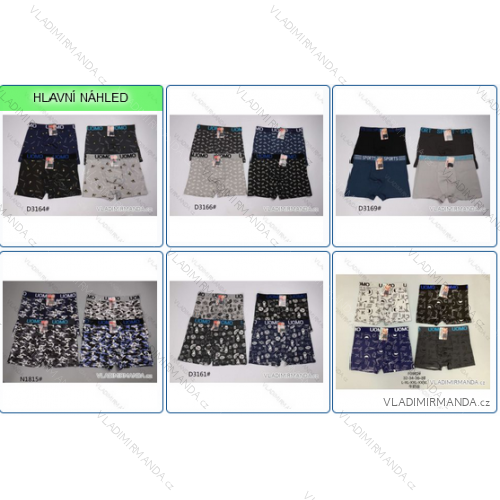 Katalog Boxerky pánské (m-2xl) W.D. WD23BOXERKY PÁNSKÉ