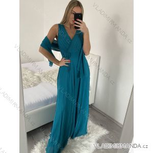 Šaty společenské elegantní plesové dlouhé na ramínka dámské (L/XL ONE SIZE) ITALSKÁ MÓDA IMM231878hk