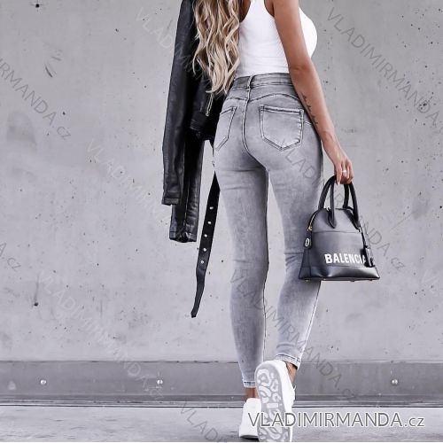 Rifle jeans push up dlouhé nadrozměrné dámské (29-38) M.SARA MA523MS2511-C