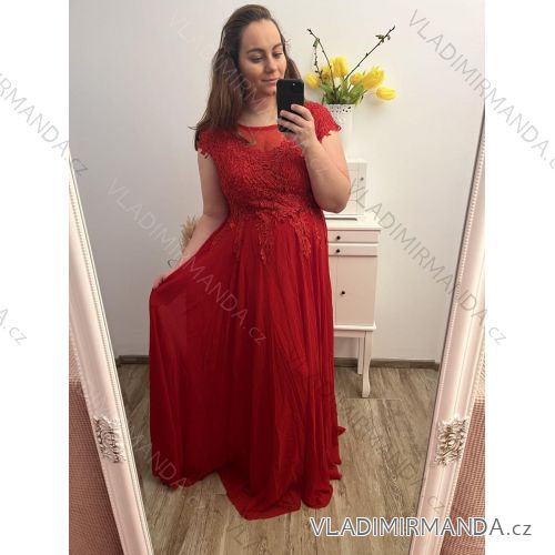 Šaty dlouhé společenské elegantní letní bez rukávu dámské nadrozměr (XL/2XL ONE SIZE) ITALSKÁ MÓDA IMPSH22CLARA