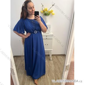 Šaty dlouhé společenské elegantní letní bez rukávu dámské nadrozměr (XL/2XL ONE SIZE) ITALSKÁ MÓDA IMPSH22BIANCA