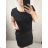 Women's short sleeve dress oversized (L-3XL) POLISH FASHION PMF20013 black 44