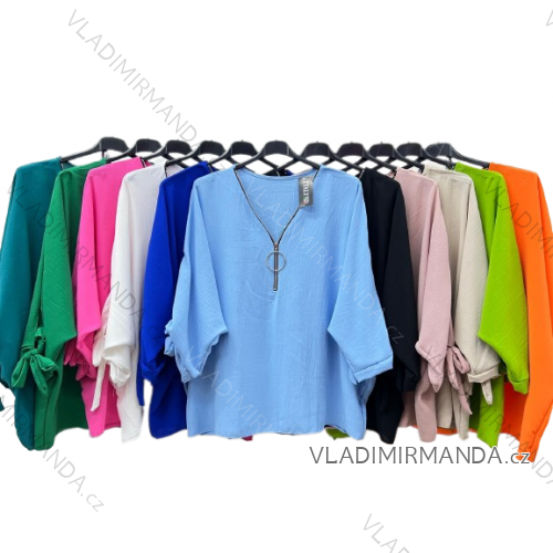 Shirt extended 3/4 long sleeve women's (L/XL/2XL ONE SIZE) ITALIAN FASHION IM423025