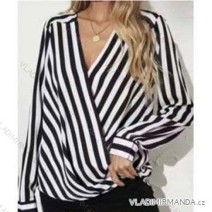 Women's Long Sleeve Stripe Tunic/Blouse (S/M ONE SIZE) ITALIAN FASHION IMM23FS32011