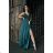 Women's long elegant dress with straps (34-40) POLISH FASHION PMLBC23267-13 green 38