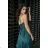 Women's long elegant dress with straps (34-40) POLISH FASHION PMLBC23267-13 green 38