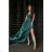 Women's long elegant dress with straps (34-40) POLISH FASHION PMLBC23267-13 green 38