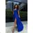 Women's Plus Size (42-46) Long Elegant Party Sleeveless Dress POLISH FASHION PMLBC23265-10 Royal blue 34