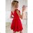 Women's Plus Size (42-46) Long Elegant Party Sleeveless Dress POLISH FASHION PMLBC23265-10 red 34