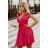 Women's Plus Size (42-46) Long Elegant Party Sleeveless Dress POLISH FASHION PMLBC23265-10 dark pink 34