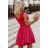 Women's Plus Size (42-46) Long Elegant Party Sleeveless Dress POLISH FASHION PMLBC23265-10 dark pink 34