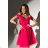 Women's Plus Size (42-46) Long Elegant Party Sleeveless Dress POLISH FASHION PMLBC23265-10 dark pink 34