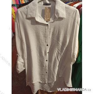 Ladies Long Sleeve Extended Shirt (S/M ONE SIZE) ITALIAN FASHION IMH23009