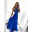 Women's Elegant Wedding Formal Long Sleeveless Dress (S/M ONE SIZE) ITALIAN FASHION IMM2219805