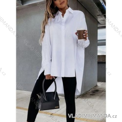 Women's Long Sleeve Extended Shirt (S/M ONE SIZE) ITALIAN FASHION IMPLM236993