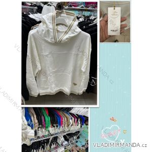 Women's Slim Hoodie Long Sleeve (S/M ONE SIZE) TURKISH FASHION TMWA23131