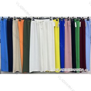 Kalhoty dlouhé elegantní letní dámské (S/M ONE SIZE) ITALSKÁ MÓDA IMWD23159
