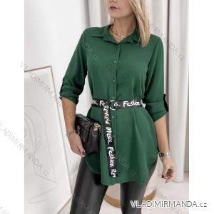 Women's Oversize Long Sleeve Shirt (S/M ONE SIZE) ITALIAN FASHION IMWKK23195