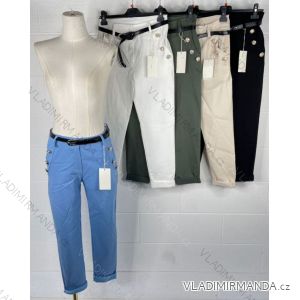 Women's Belted Long Pants (S/M ONE SIZE) ITALIAN FASHION IMPBB232N17070