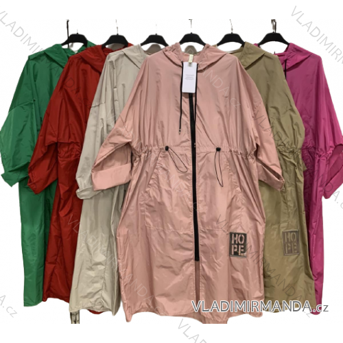 Women's Plus Size Extended Hooded Jacket (3XL/4XL ONE SIZE) ITALIAN FASHION IMC23145