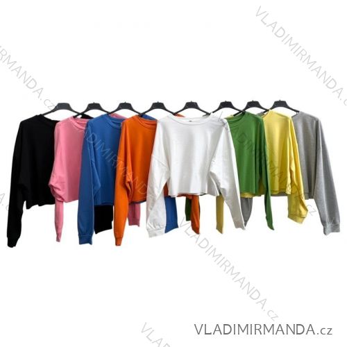 Women's Long Sleeve Sweatshirt (S/M ONE SIZE) ITALIAN FASHION IMPLM2380128