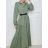 Women's Long Sleeve Belted Shirt Dress (S/M ONE SIZE) ITALIAN FASHION IMPBB23Q1100