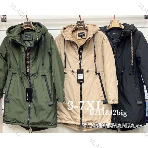 Women's Plus Size Spring Hooded Parka Jacket (3XL-7XL) POLISH FASHION PMLB23B211832