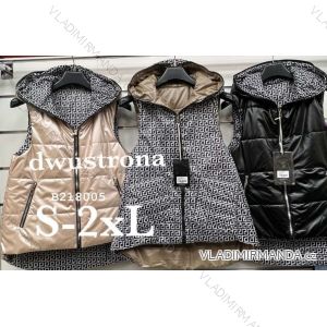 Vesta jarní oboustranná s kapucí dámská (S-2XL) POLSKÁ MÓDA PMLB23B218005