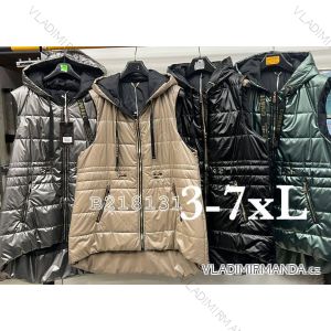 Vesta jarní s kapucí dámská nadrozměr (3XL-7XL) POLSKÁ MÓDA PMLB23B218131