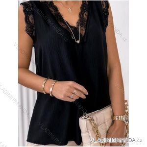 Women's Elegant Lace Sleeveless Blouse (S/M ONE SIZE) ITALIAN FASHION IMWG23440