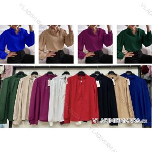 Women's Elegant Long Sleeve Blouse/Tunic (S/M/L ONE SIZE) ITALIAN FASHION IMWB22245